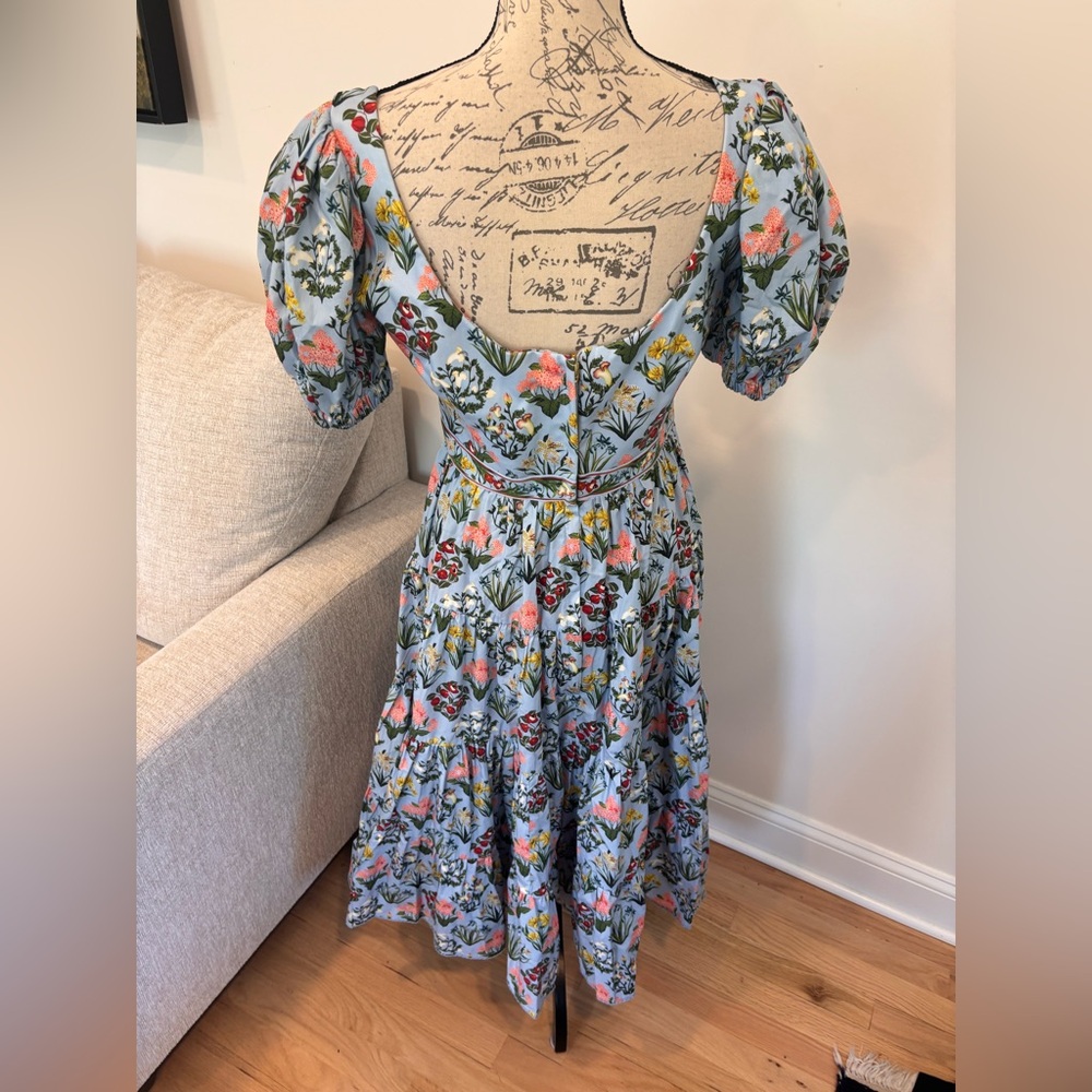 Agua by Agua Bendita Palmera Magdalena Dia Midi Dress size large - Picture 6 of 9